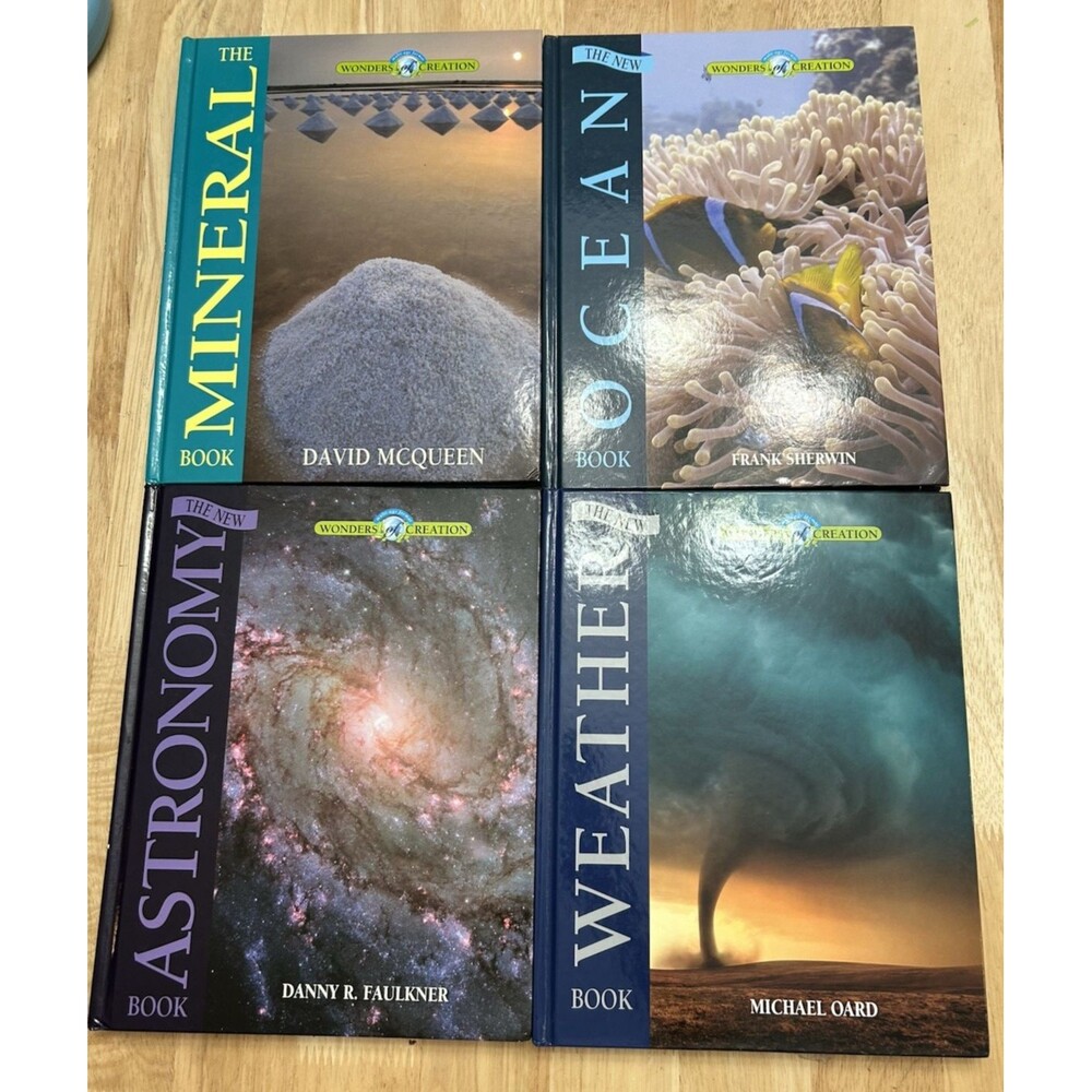 4 Masterbooks Wonders Of Creation Science Books mineral weather ocean astronomy